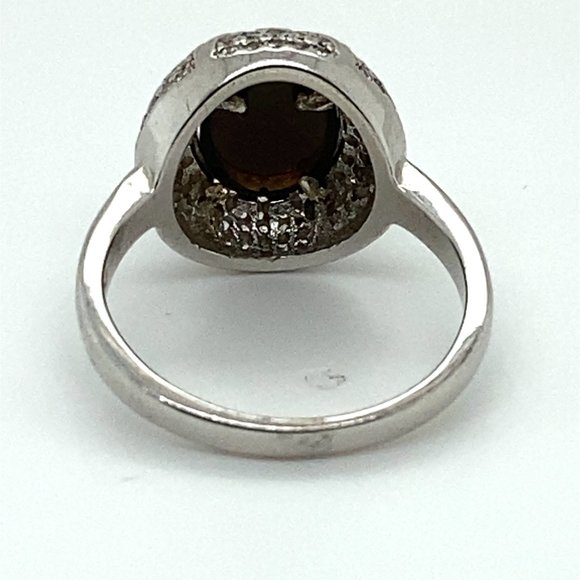 Black Opal 1.67ct Platinum Finish Solid 925 Sterling Silver Ring - Picture 6 of 7